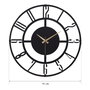 Wallity Reloj de pared decorativo de metal negro 41 cm